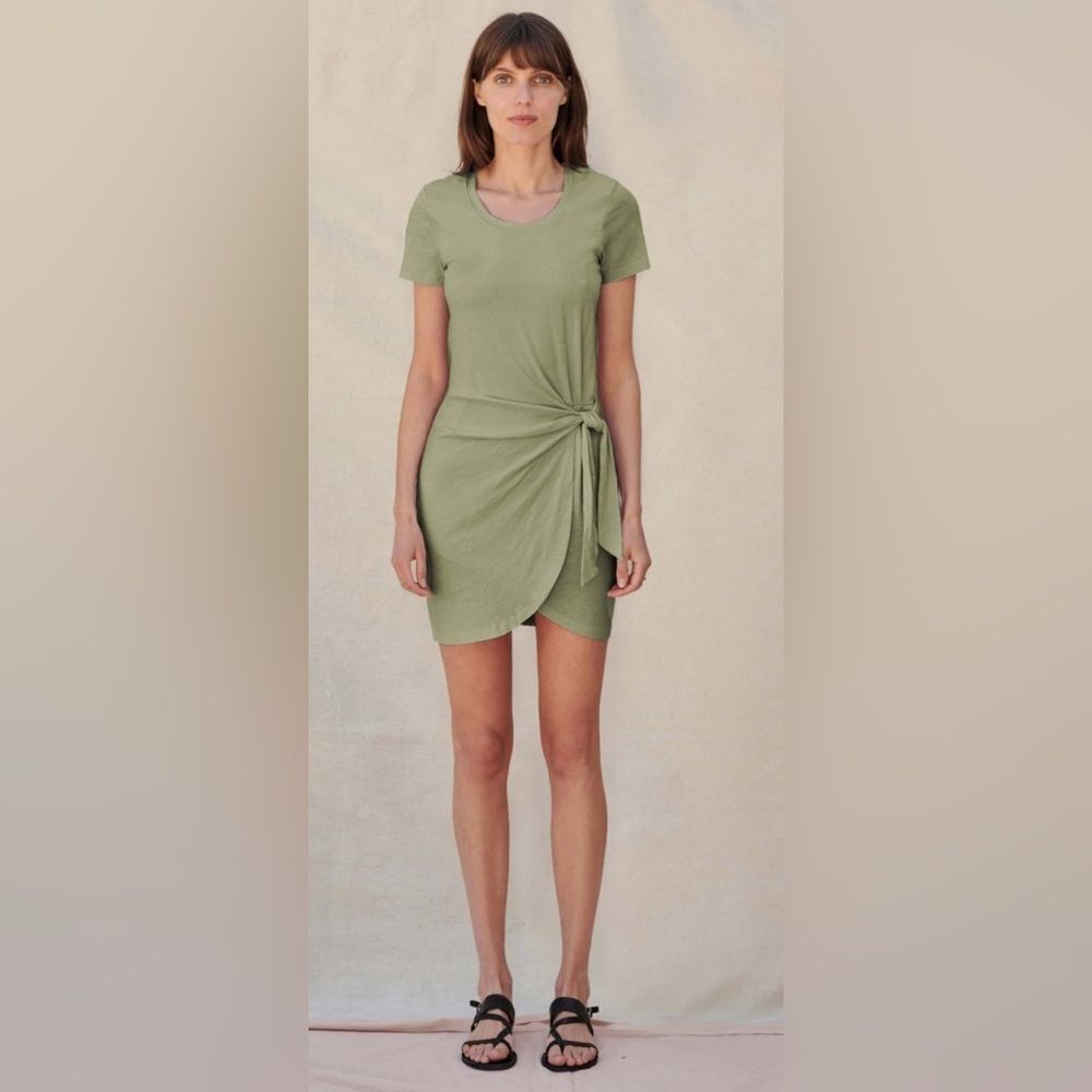 NWOT Sundry Knotted T-Shirt Cotton Dress in sea glass Size 0 D2